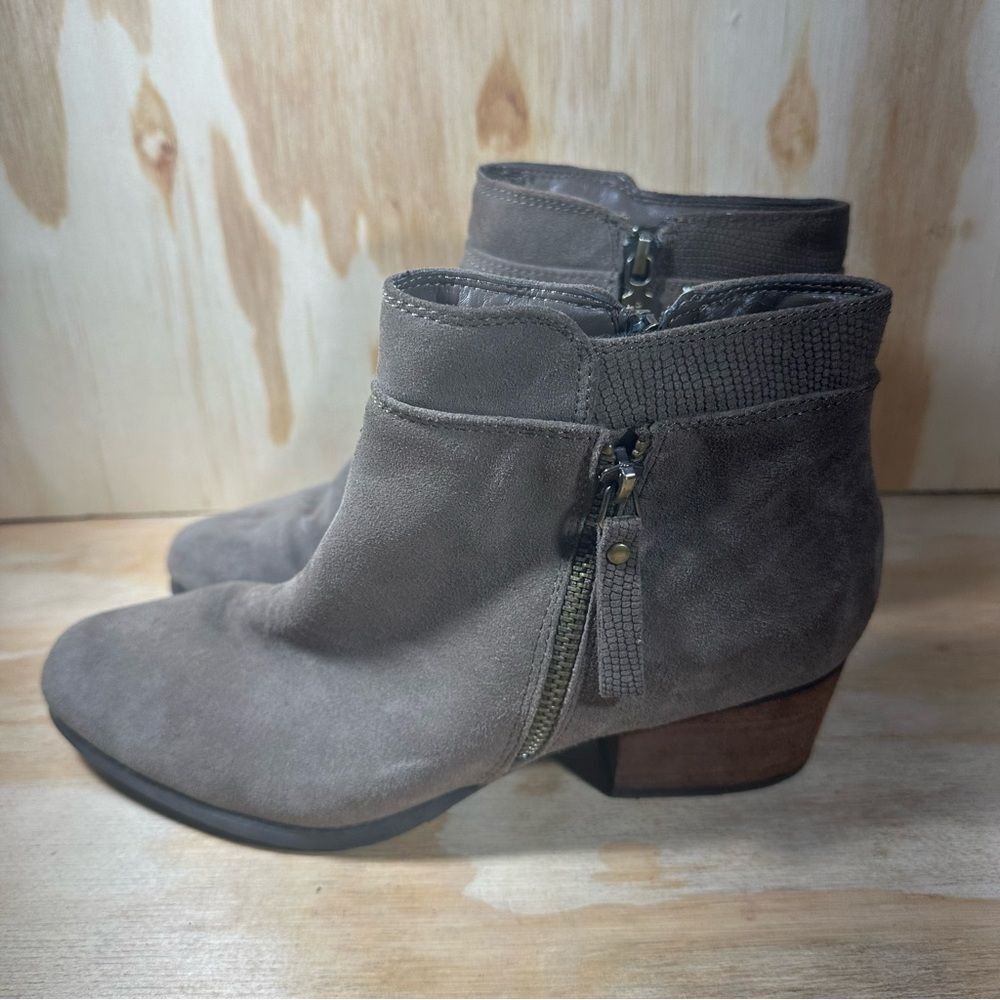 Blondo Taupe Suede Ankle Boots Women’s Size 8.5